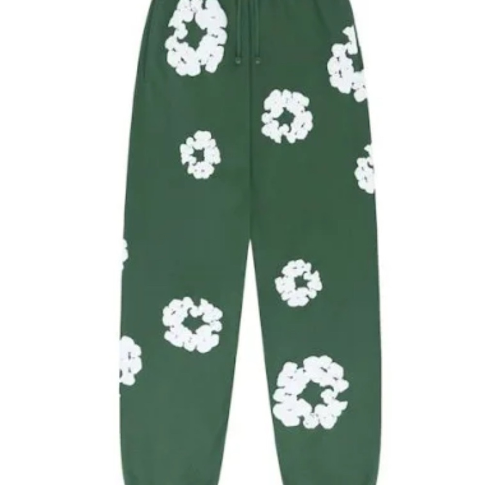 Kids Green Floral Joggers